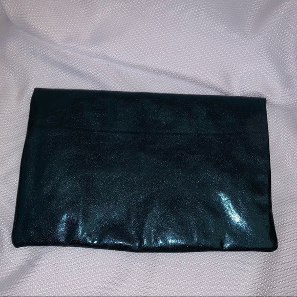 Lord & Taylor Metallic Fold Over Clutch w/Tassel - Picture 3 of 5